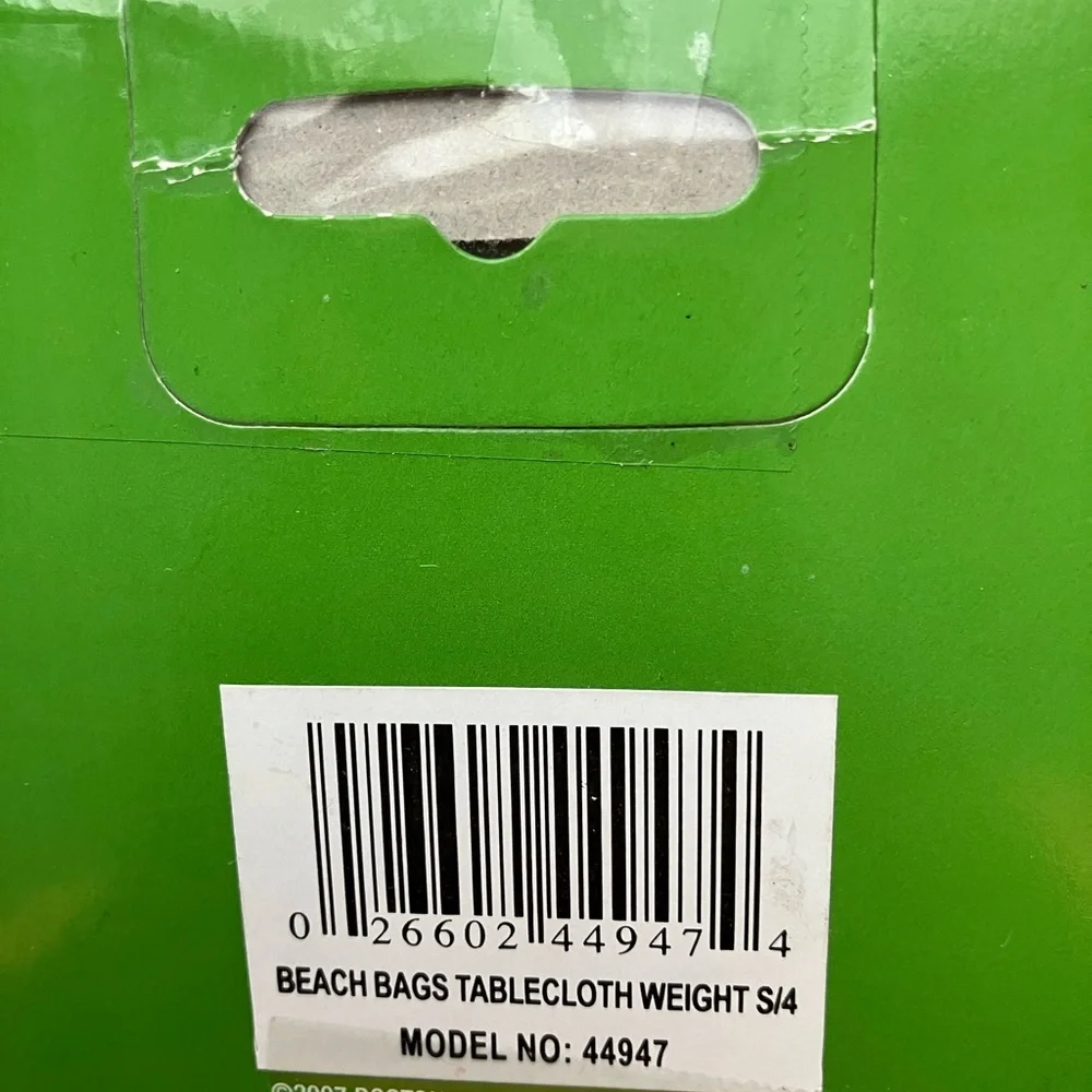 BEACH BAG TABLECLOTH WEIGHTS (4) BY BOSTON TRADING CORP 2007 - UNUSED-NWT-